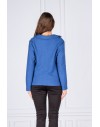 26-03 - Short jacket with asymmetrical buckle (blue)