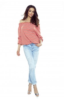 19-11  CROSSY - Spanish blouse (red stripes)