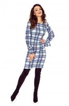 76-04 SOLEO universal and extremely comfortable dress (blue checked)