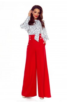 91-07 Elegant trousers with high status (red)